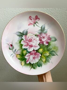 Vintage Lefton 8 inches pattern decorative plate decor